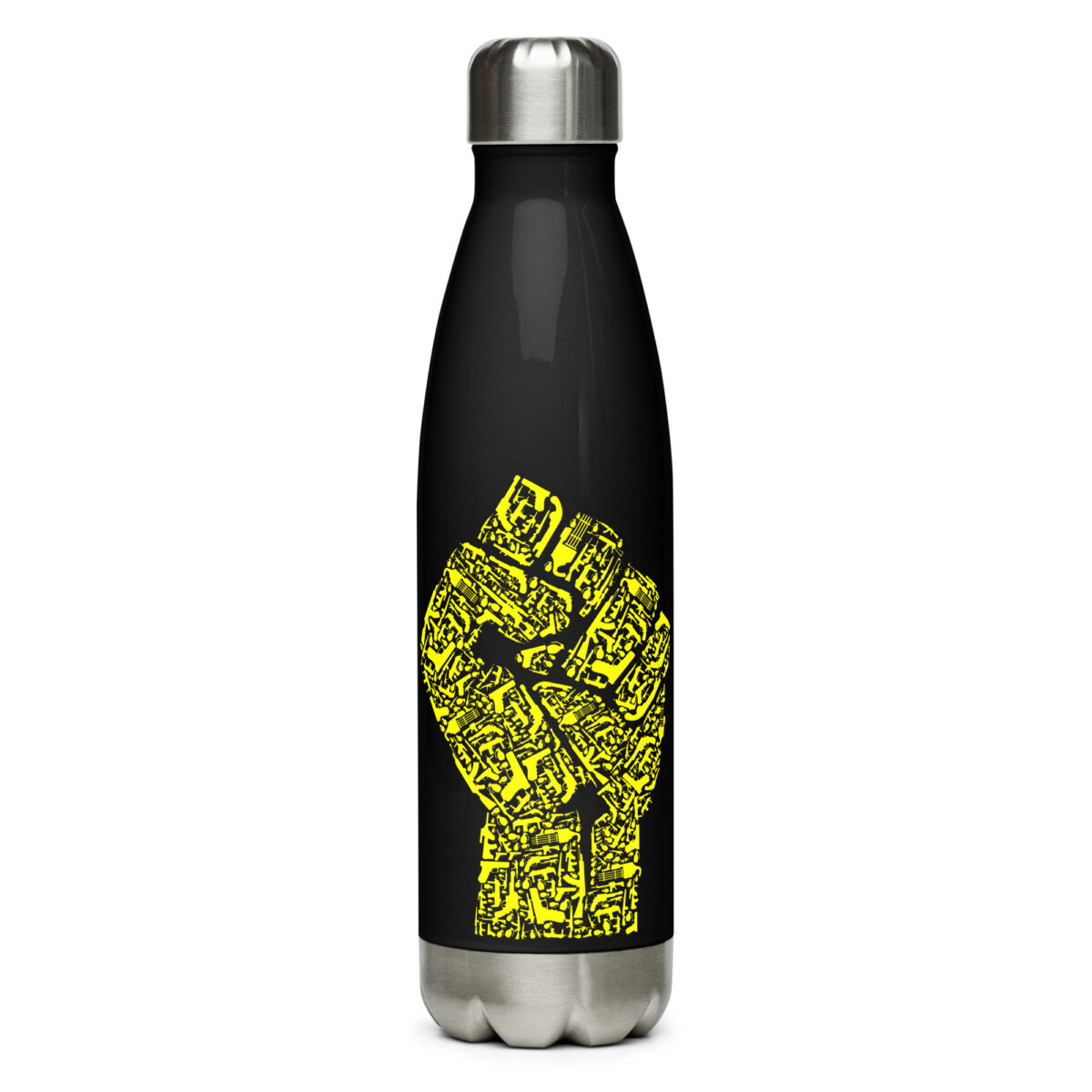 stainless steel water bottle black 17oz front 64ac07b7ab33c