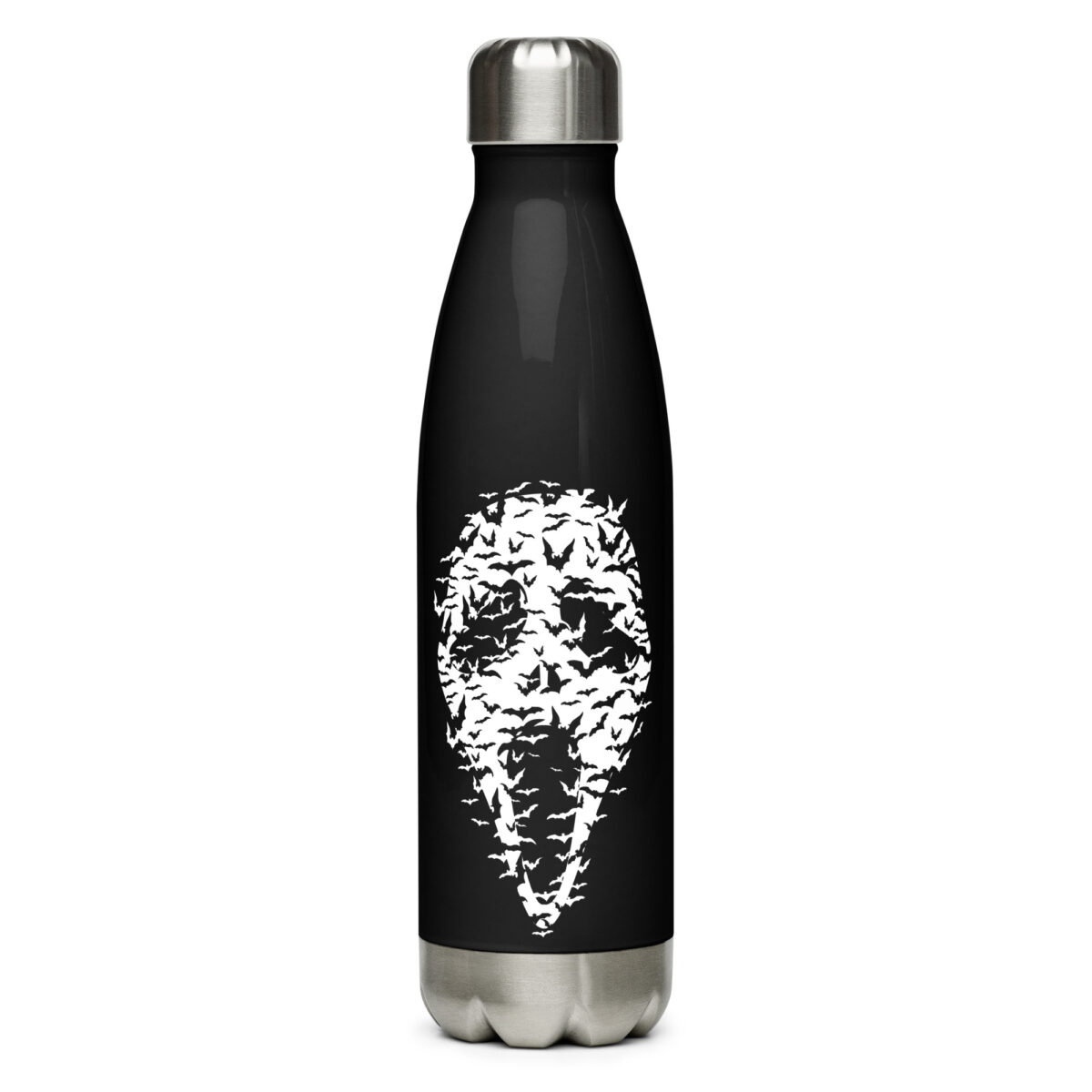 stainless steel water bottle black 17oz front 64ac24b74bbde