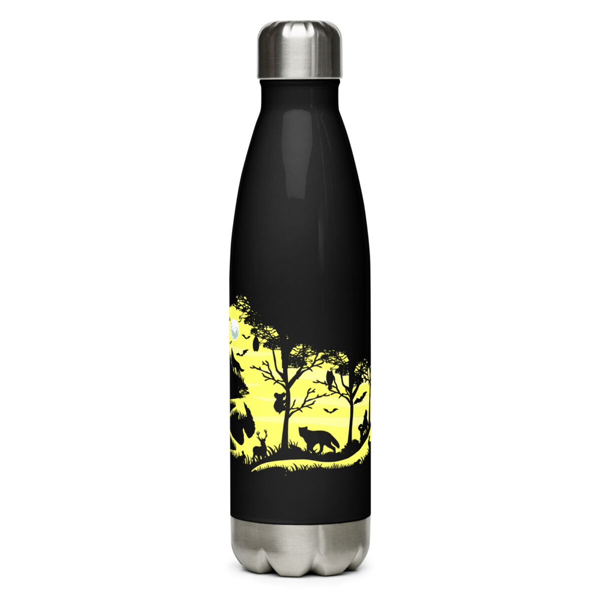 stainless steel water bottle black 17oz front 64ac269a9c9a9