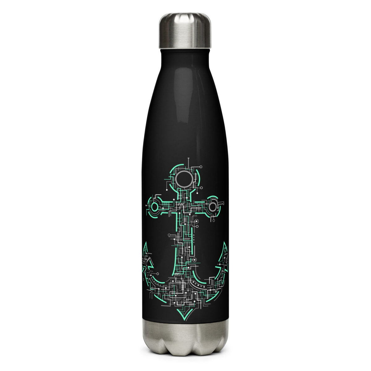 stainless steel water bottle black 17oz front 64ac2c391b703