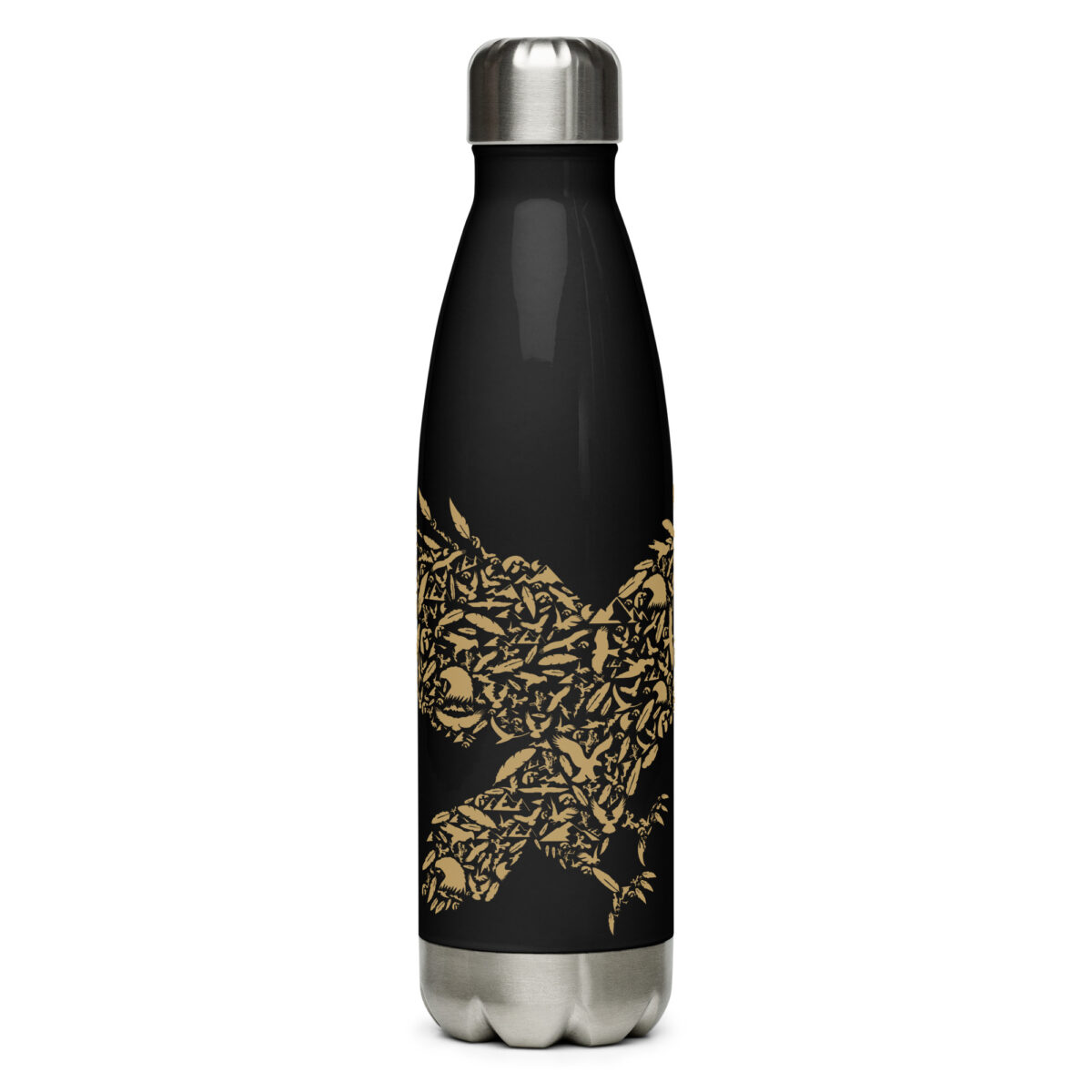 stainless steel water bottle black 17oz front 64ac2cad2f05b