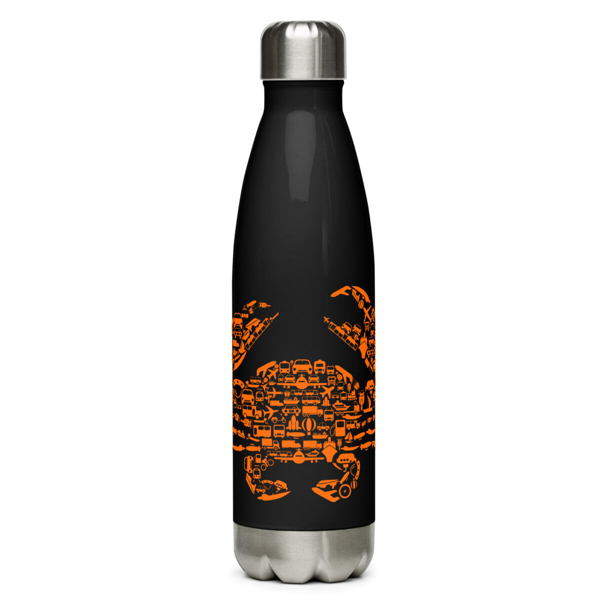 stainless steel water bottle black 17oz front 64ac3165cadf0