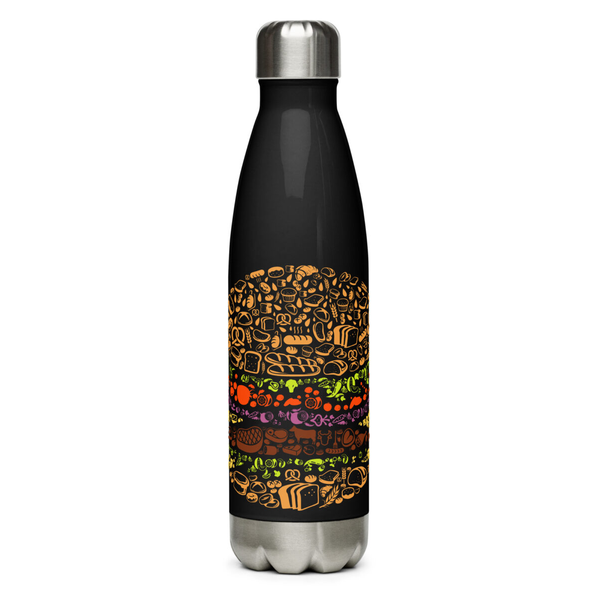 stainless steel water bottle black 17oz front 64ac33c646f9c