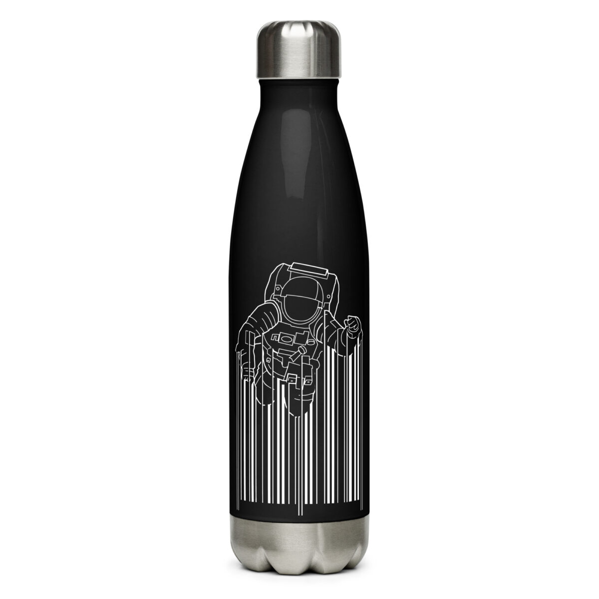 stainless steel water bottle black 17oz front 64ac38a2b6ad3