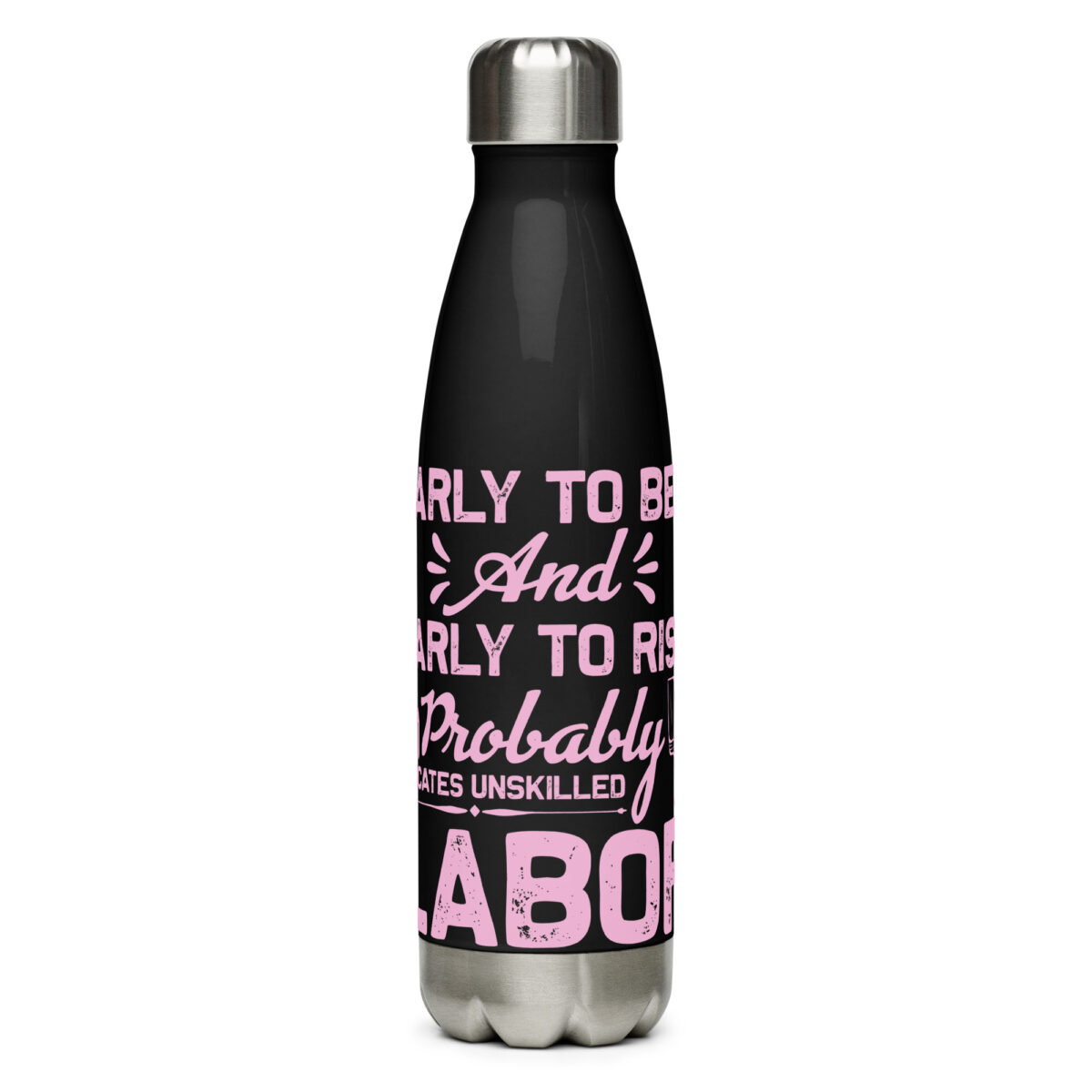 stainless steel water bottle black 17oz front 64ac3c93a66a2