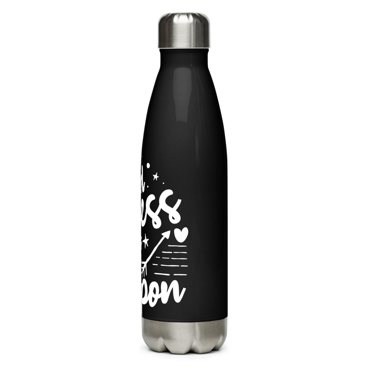 stainless steel water bottle black 17oz left 64a2a70449472