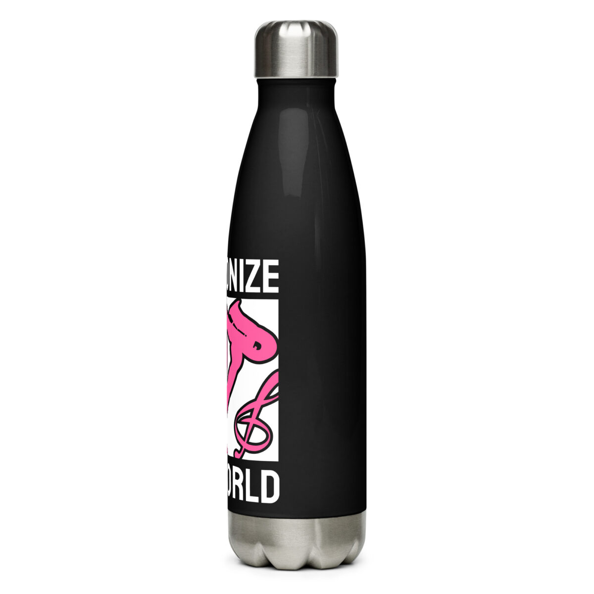 stainless steel water bottle black 17oz left 64a2b6f1632de