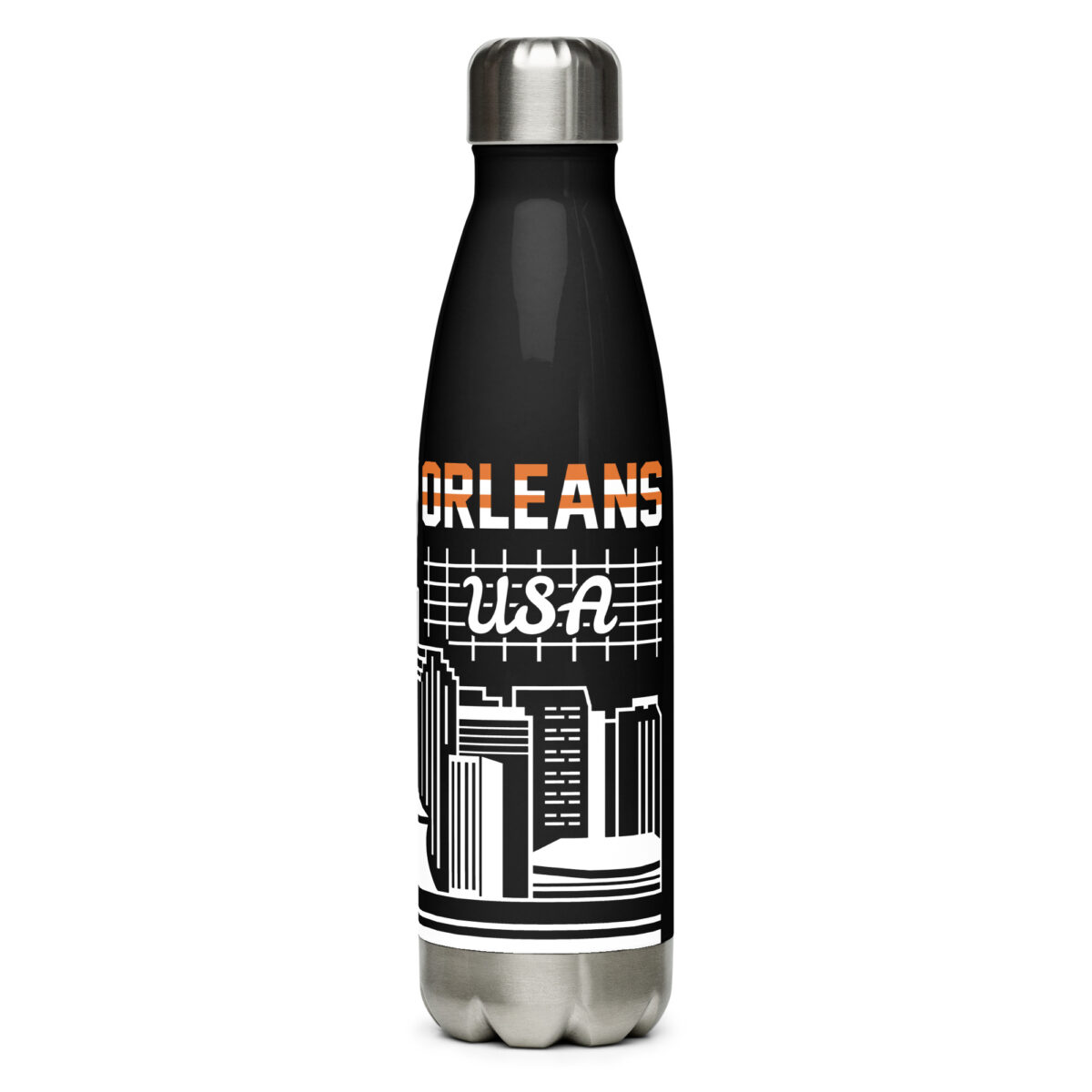 stainless steel water bottle black 17oz left 64a6959774bcd