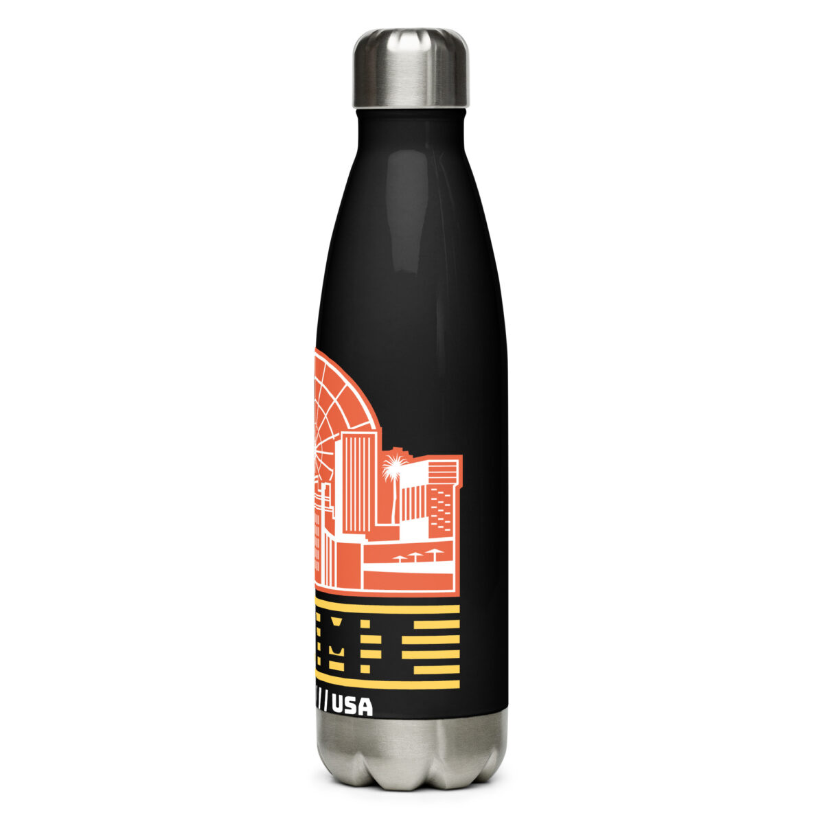 stainless steel water bottle black 17oz left 64a699530963a