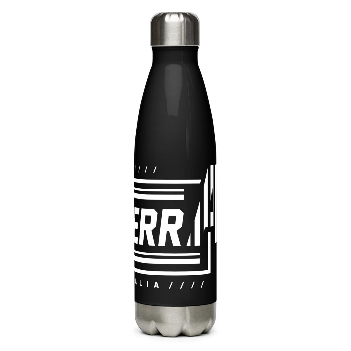 stainless steel water bottle black 17oz left 64a6ade637496