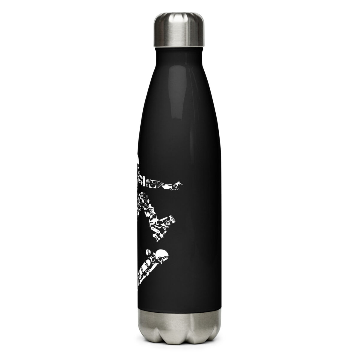 stainless steel water bottle black 17oz left 64abfb34df694