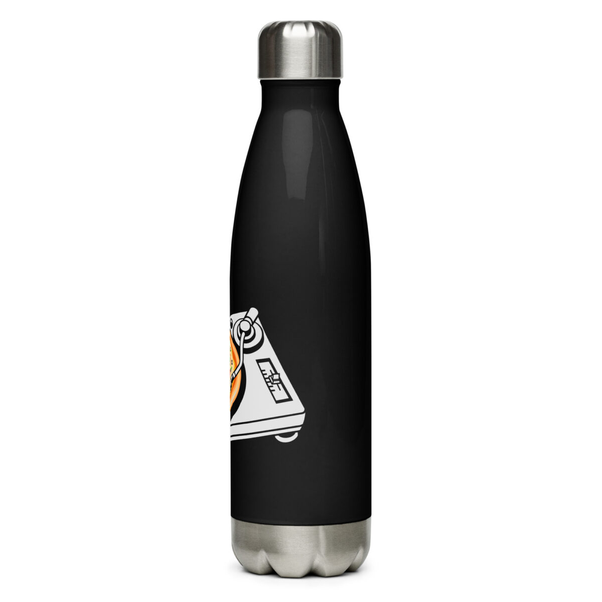 stainless steel water bottle black 17oz left 64ac009452434