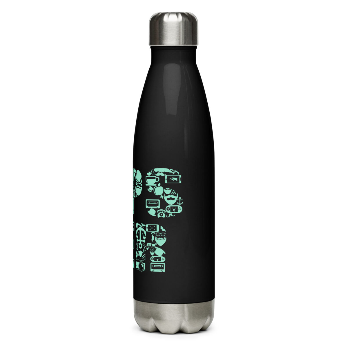 stainless steel water bottle black 17oz left 64ac067027fff