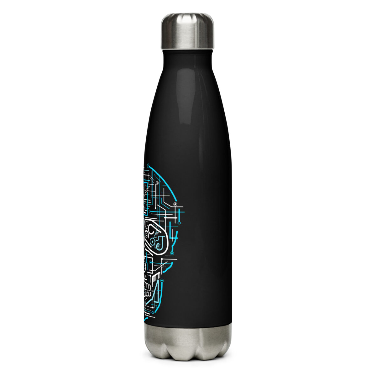 stainless steel water bottle black 17oz left 64ac2a4b1358e