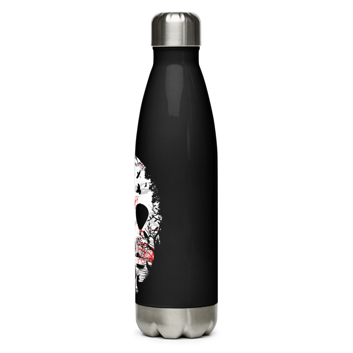 stainless steel water bottle black 17oz left 64ac310266457