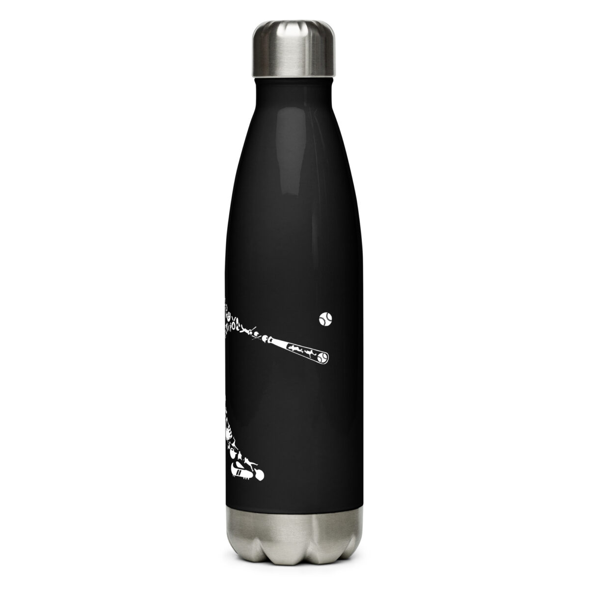 stainless steel water bottle black 17oz left 64ac374326202