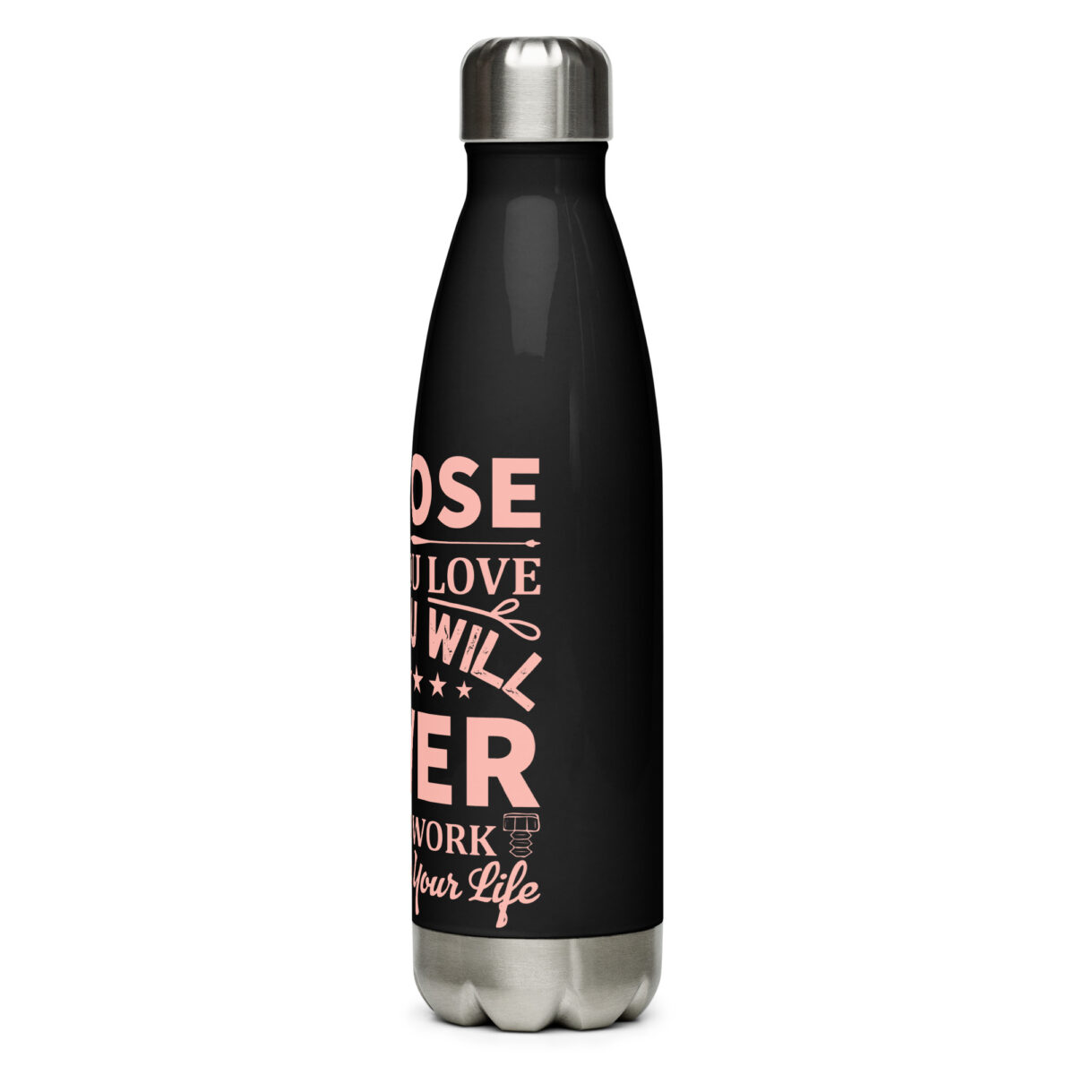 stainless steel water bottle black 17oz left 64ac393ff19b0