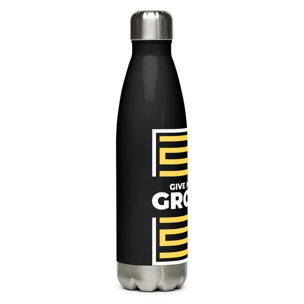 stainless steel water bottle black 17oz right 64a2b7444158c