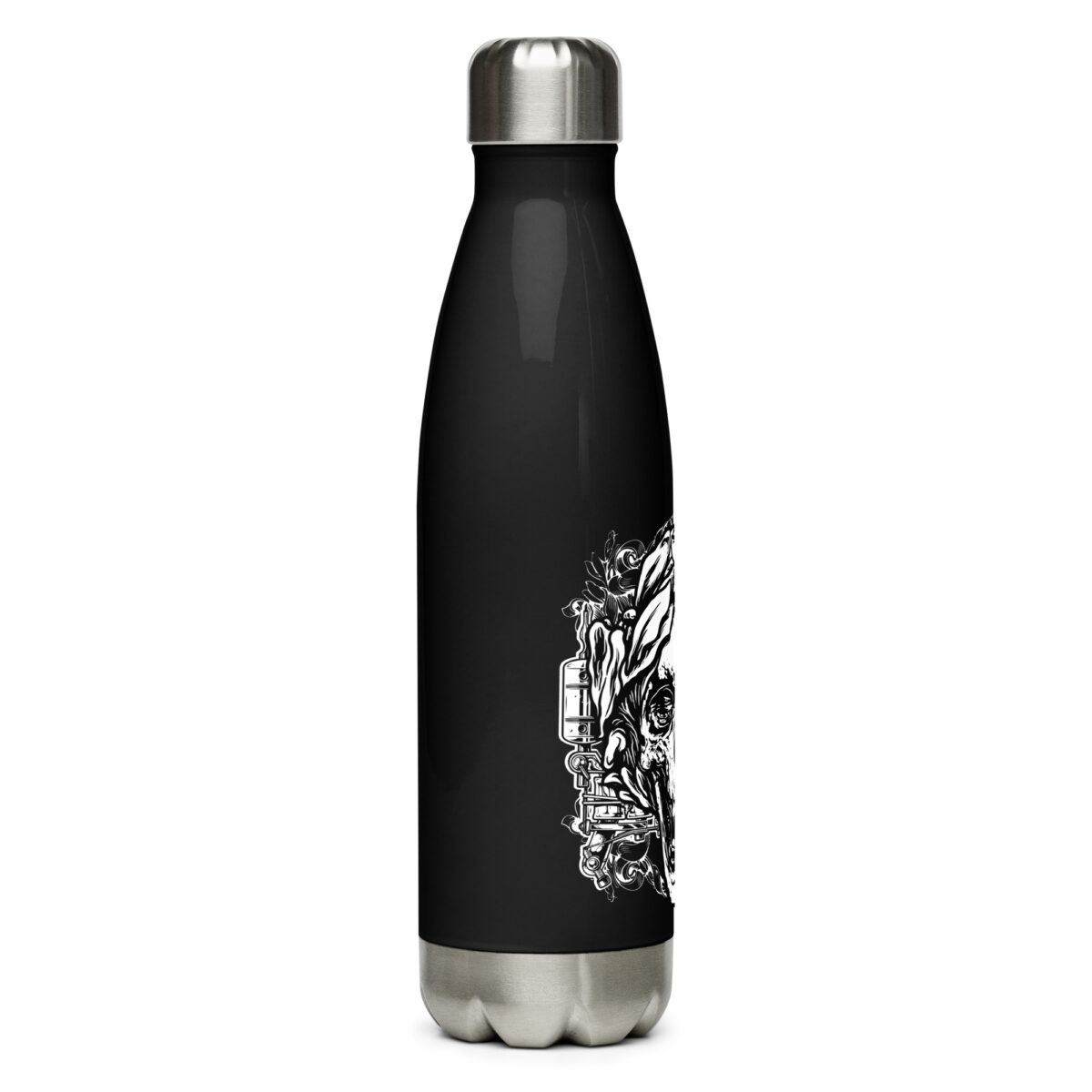 stainless steel water bottle black 17oz right 64a2c09e5797b