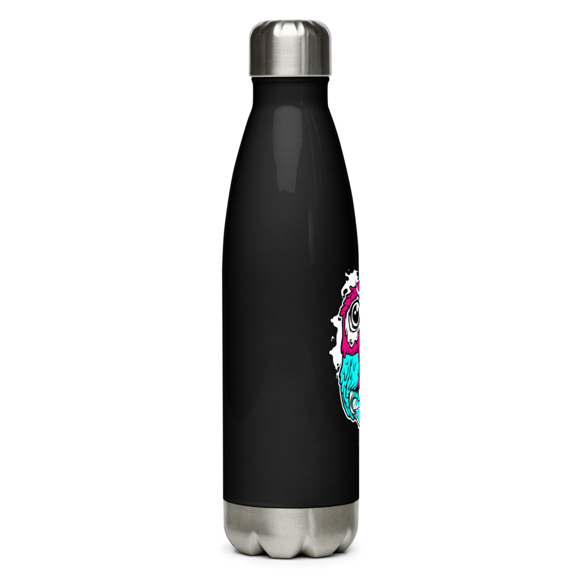 stainless steel water bottle black 17oz right 64a2c7493ec99