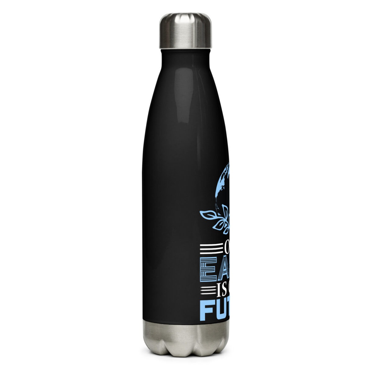 stainless steel water bottle black 17oz right 64a40075522b4