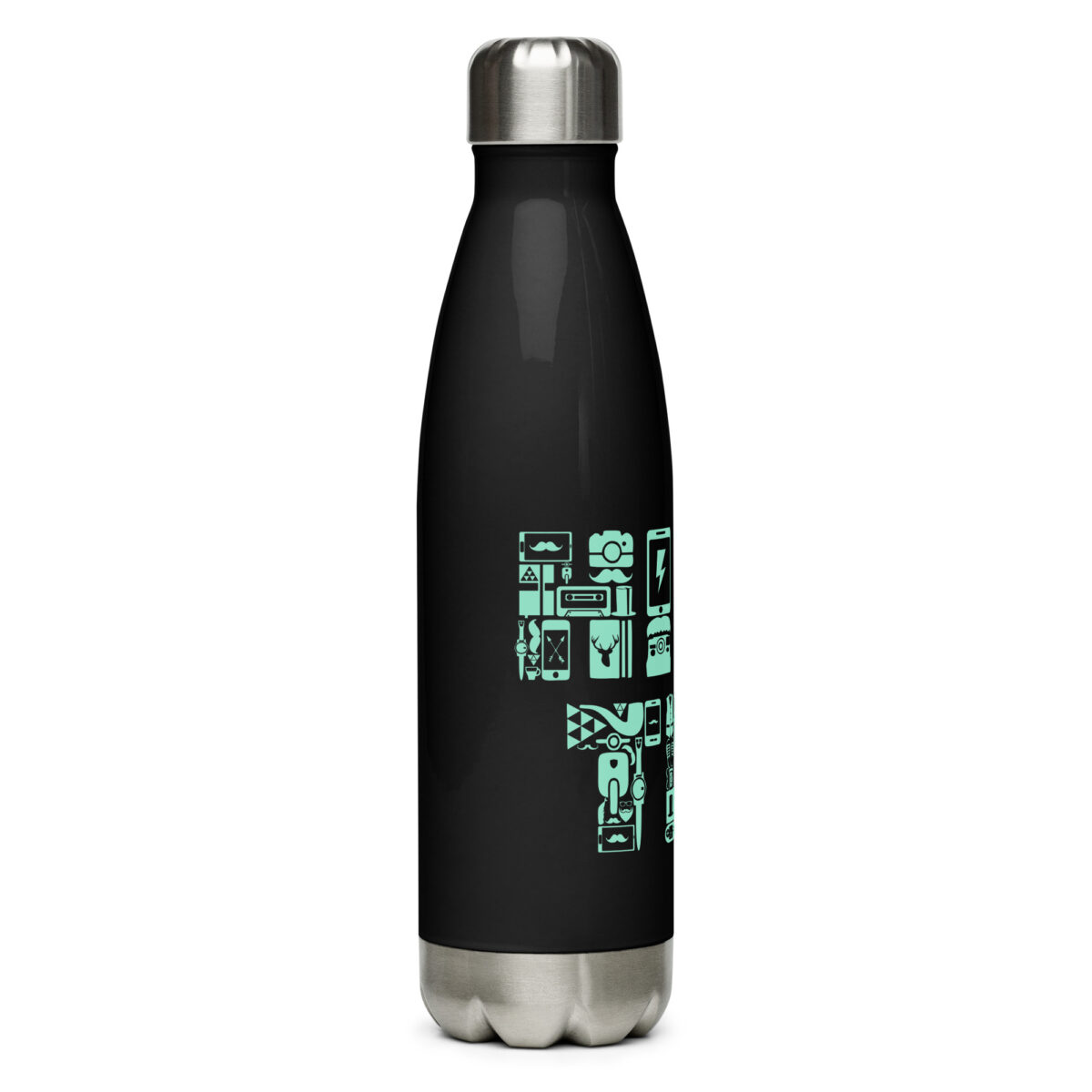 stainless steel water bottle black 17oz right 64ac067027f8d