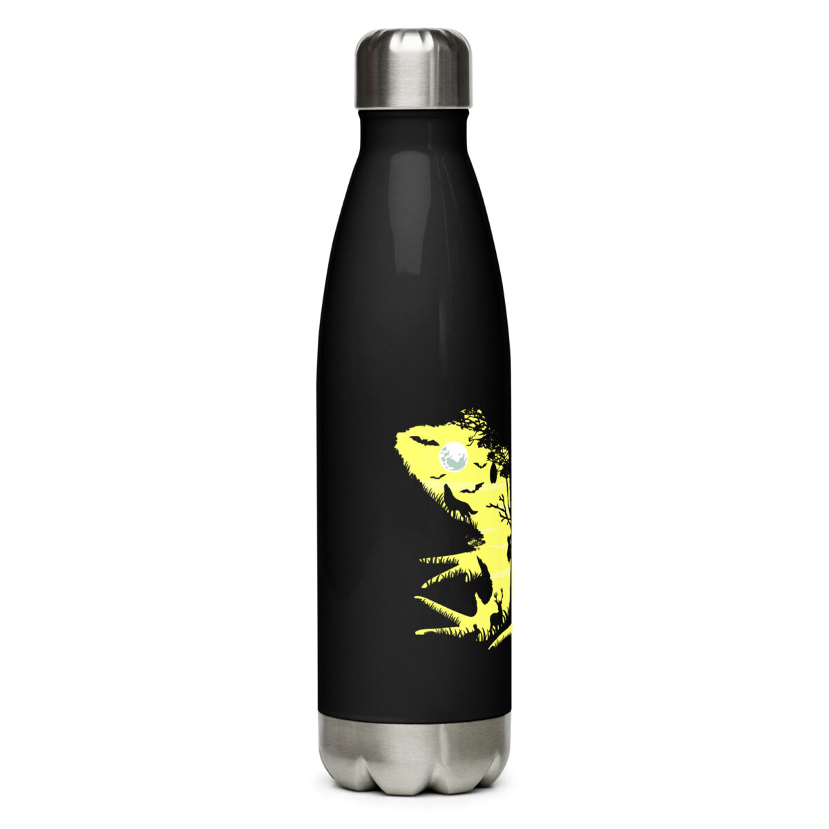 stainless steel water bottle black 17oz right 64ac269aa065f