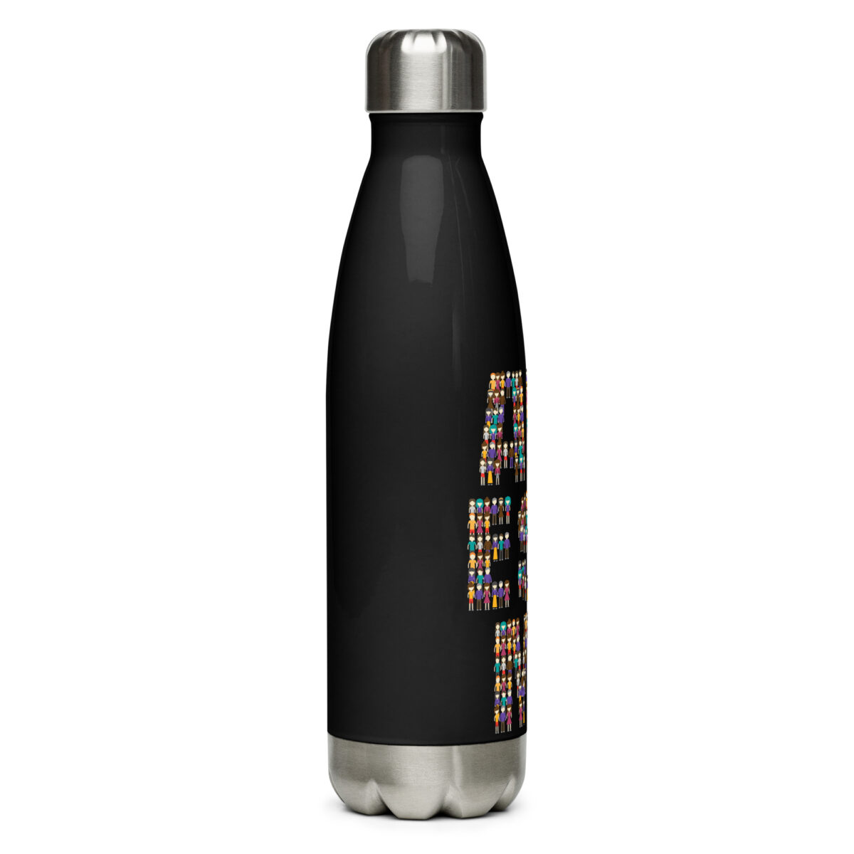 stainless steel water bottle black 17oz right 64ac384bb590f