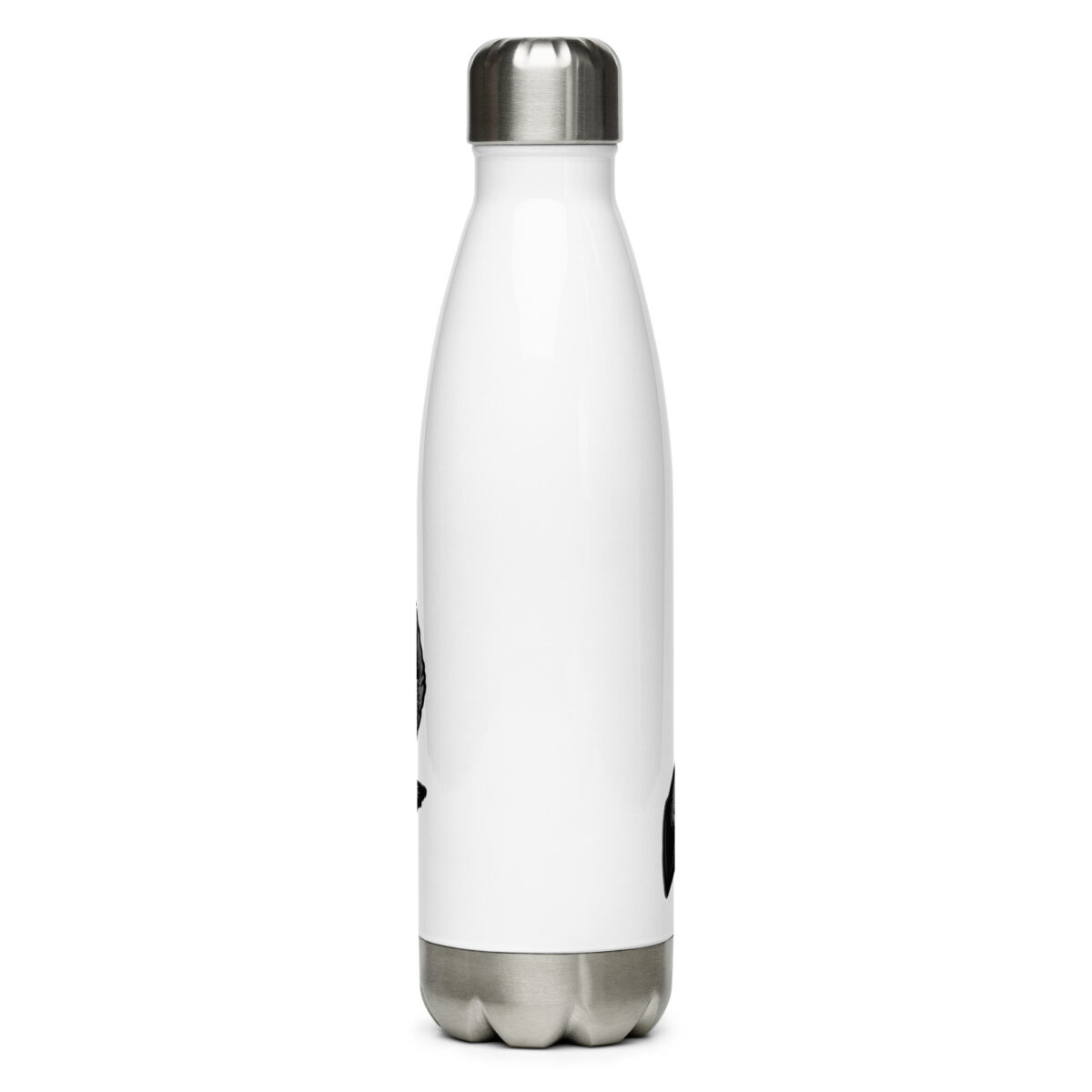 stainless steel water bottle white 17oz back 64a3006870530