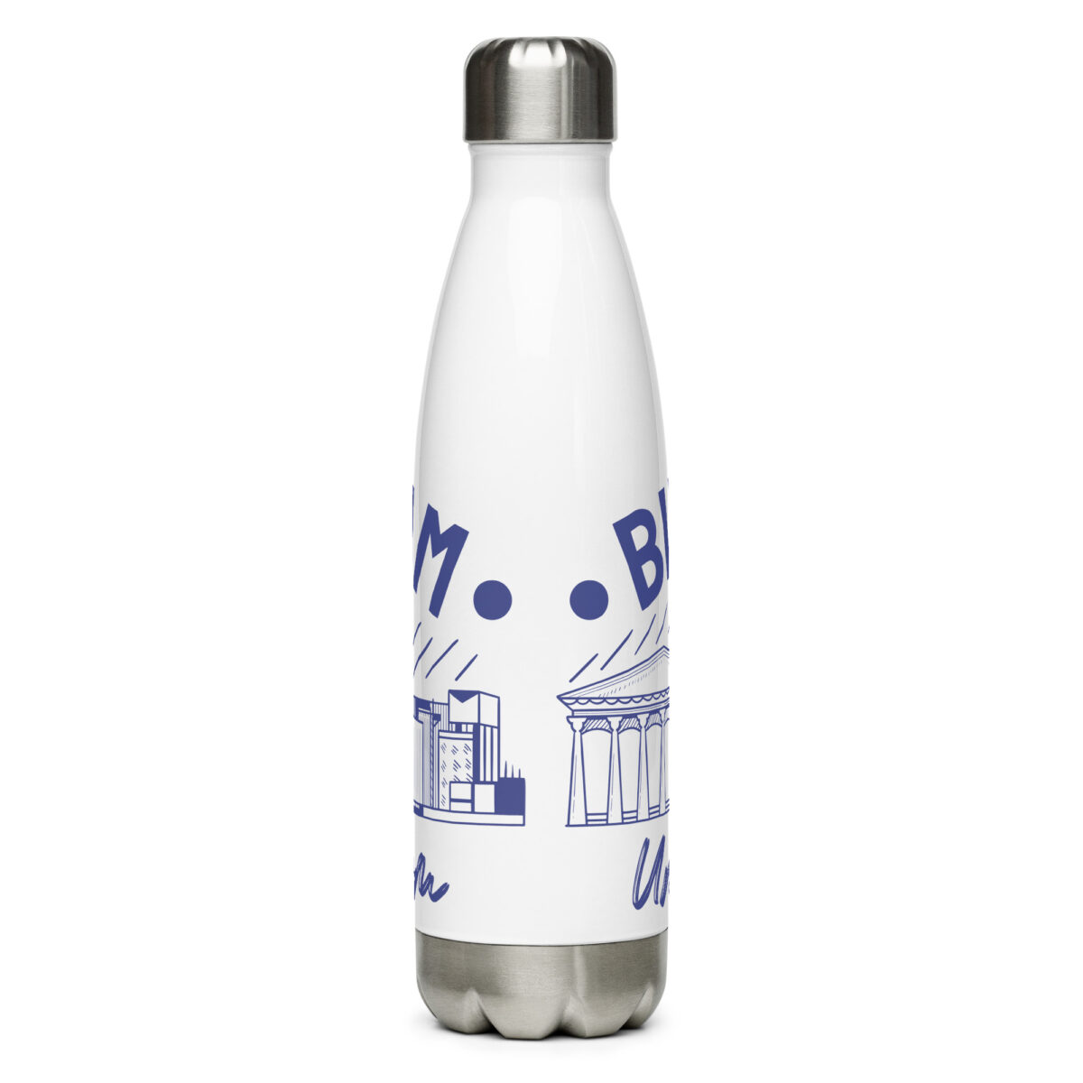 stainless steel water bottle white 17oz back 64a6b22d0fae4