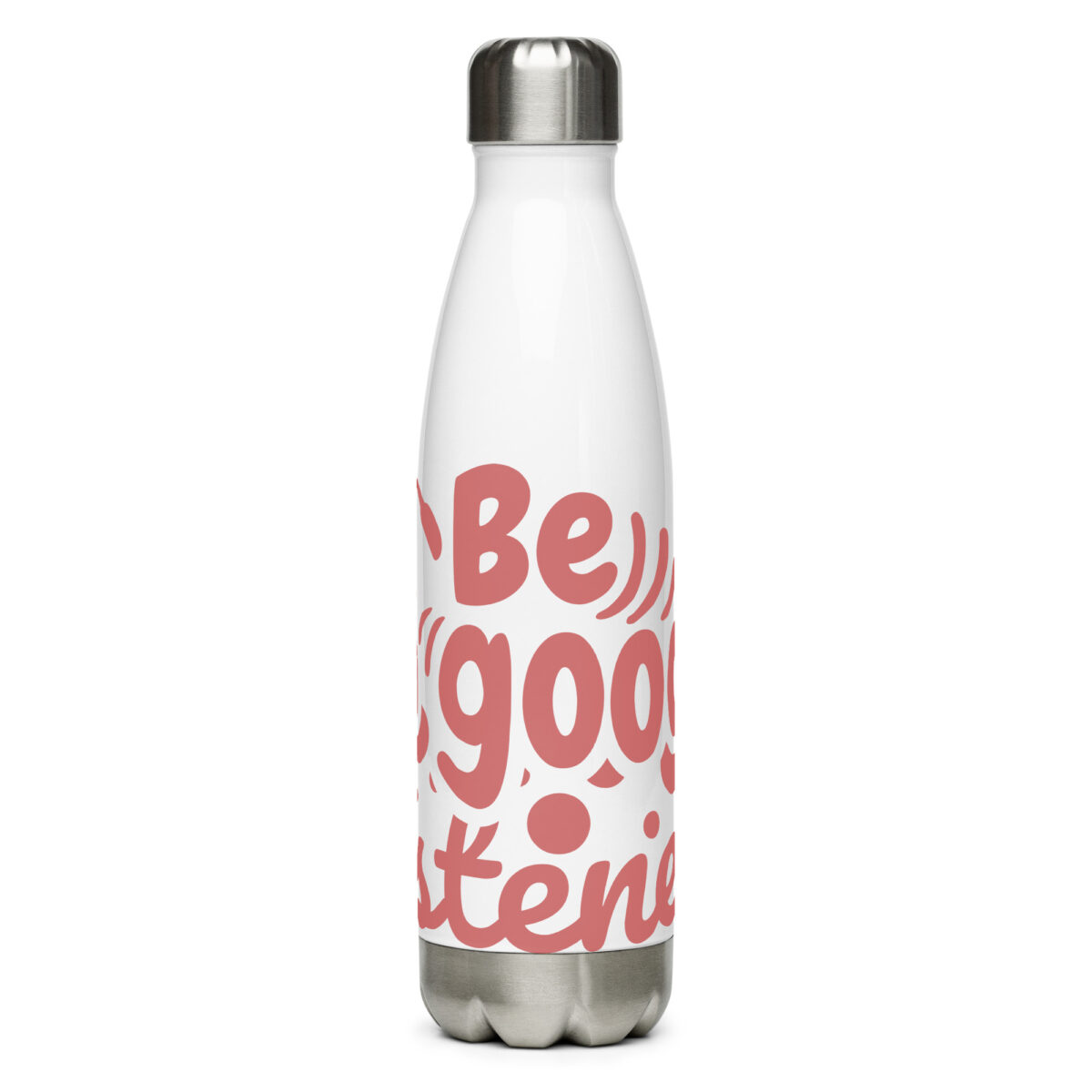 stainless steel water bottle white 17oz front 64a2acd03fd6c