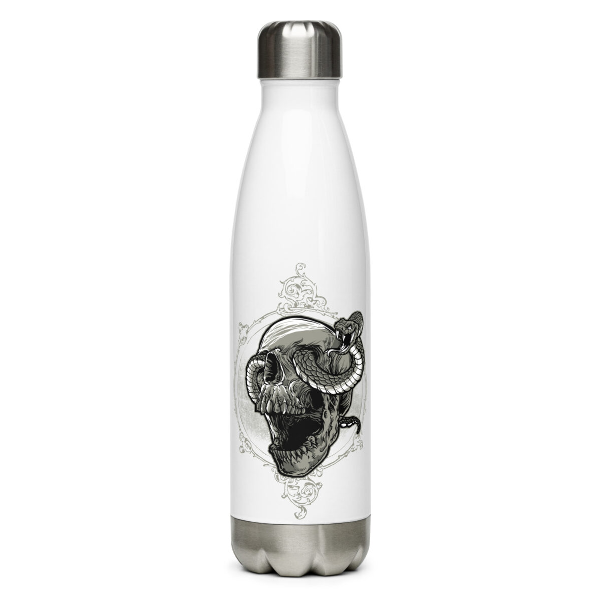 stainless steel water bottle white 17oz front 64a2c3e5e64a4