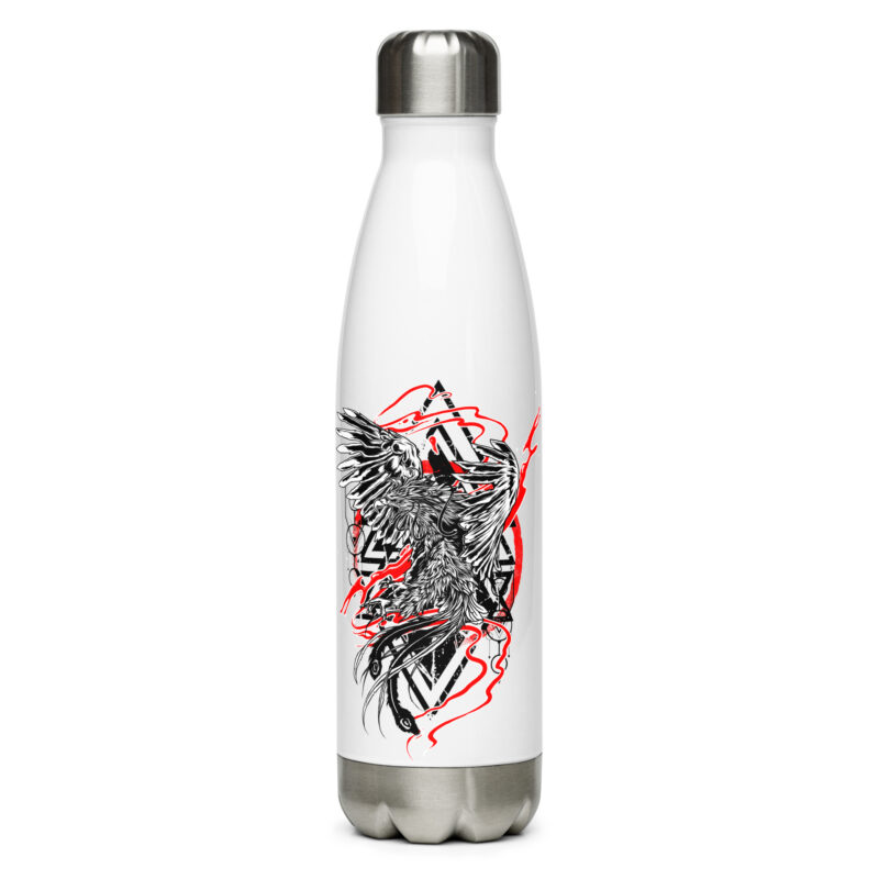 stainless steel water bottle white 17oz front 64a2c5f260d37