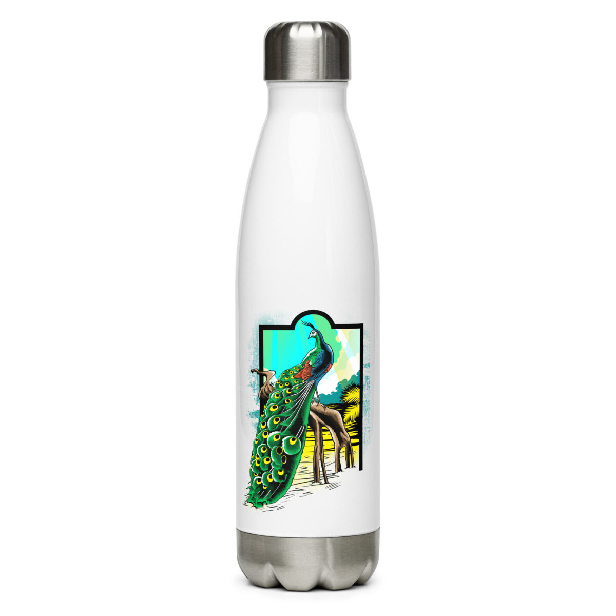 stainless steel water bottle white 17oz front 64a2c6c638a30