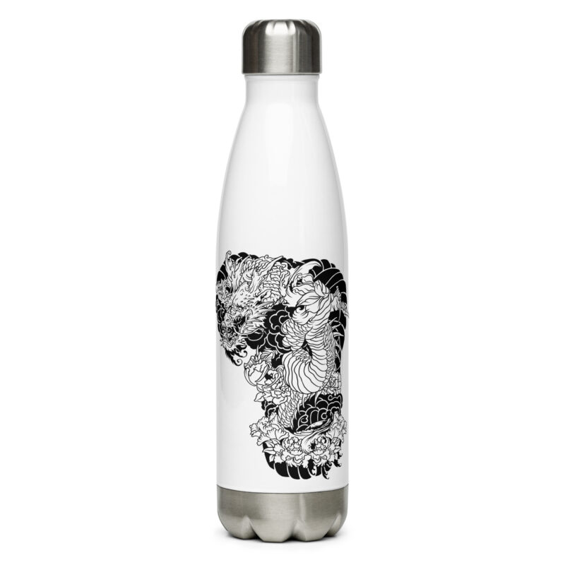 stainless steel water bottle white 17oz front 64a2f03983781