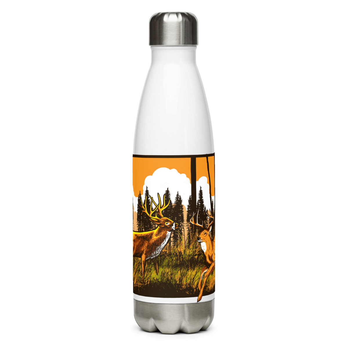 stainless steel water bottle white 17oz front 64a2f3402e7d9