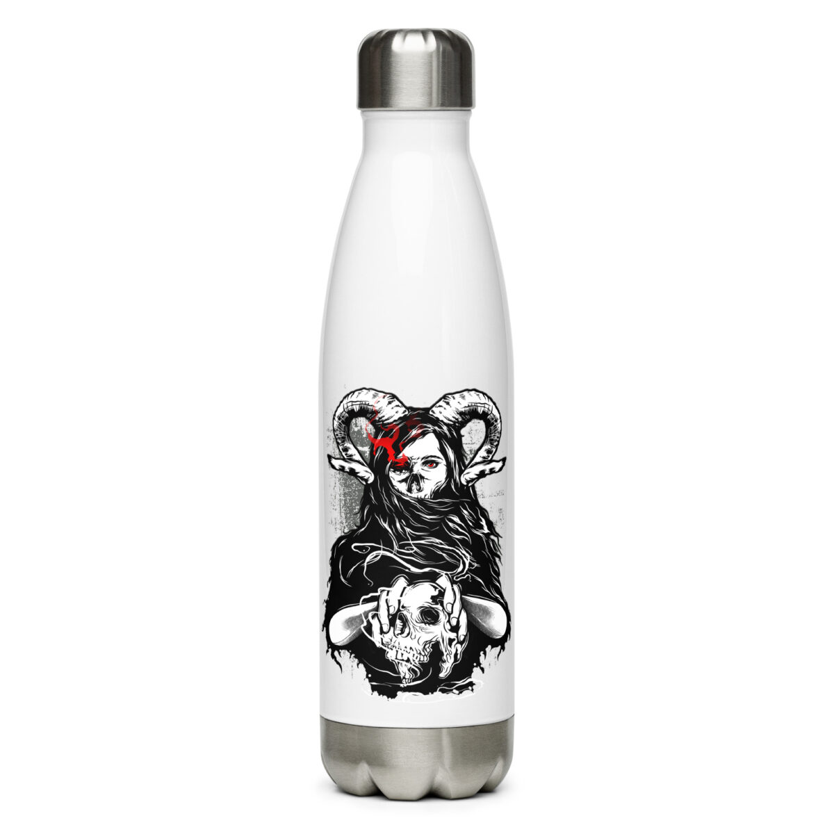 stainless steel water bottle white 17oz front 64a2fd2dd803e