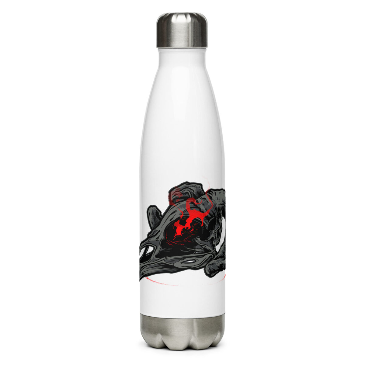 stainless steel water bottle white 17oz front 64a300686d6e8