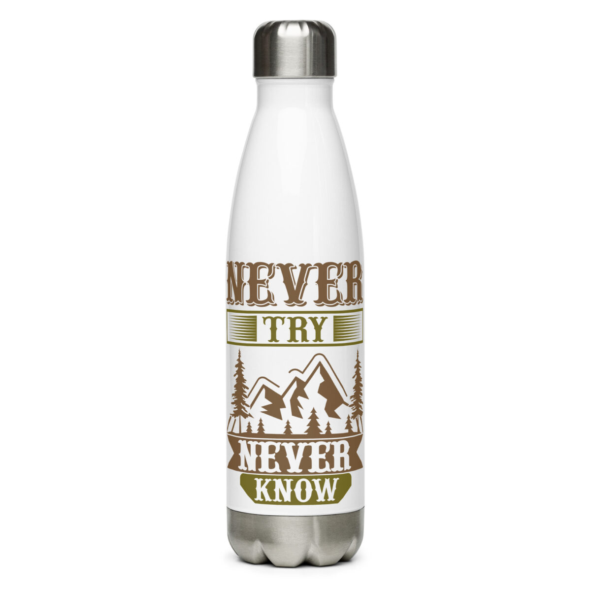 stainless steel water bottle white 17oz front 64a408d566501