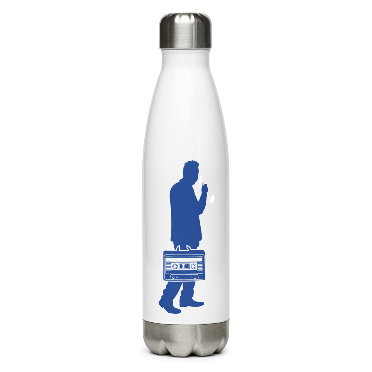 stainless steel water bottle white 17oz front 64abf88e7f3c7