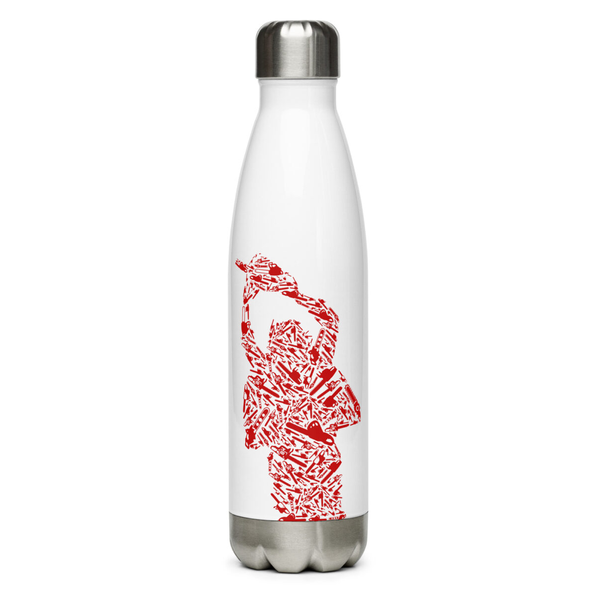 stainless steel water bottle white 17oz front 64ac3366d881e