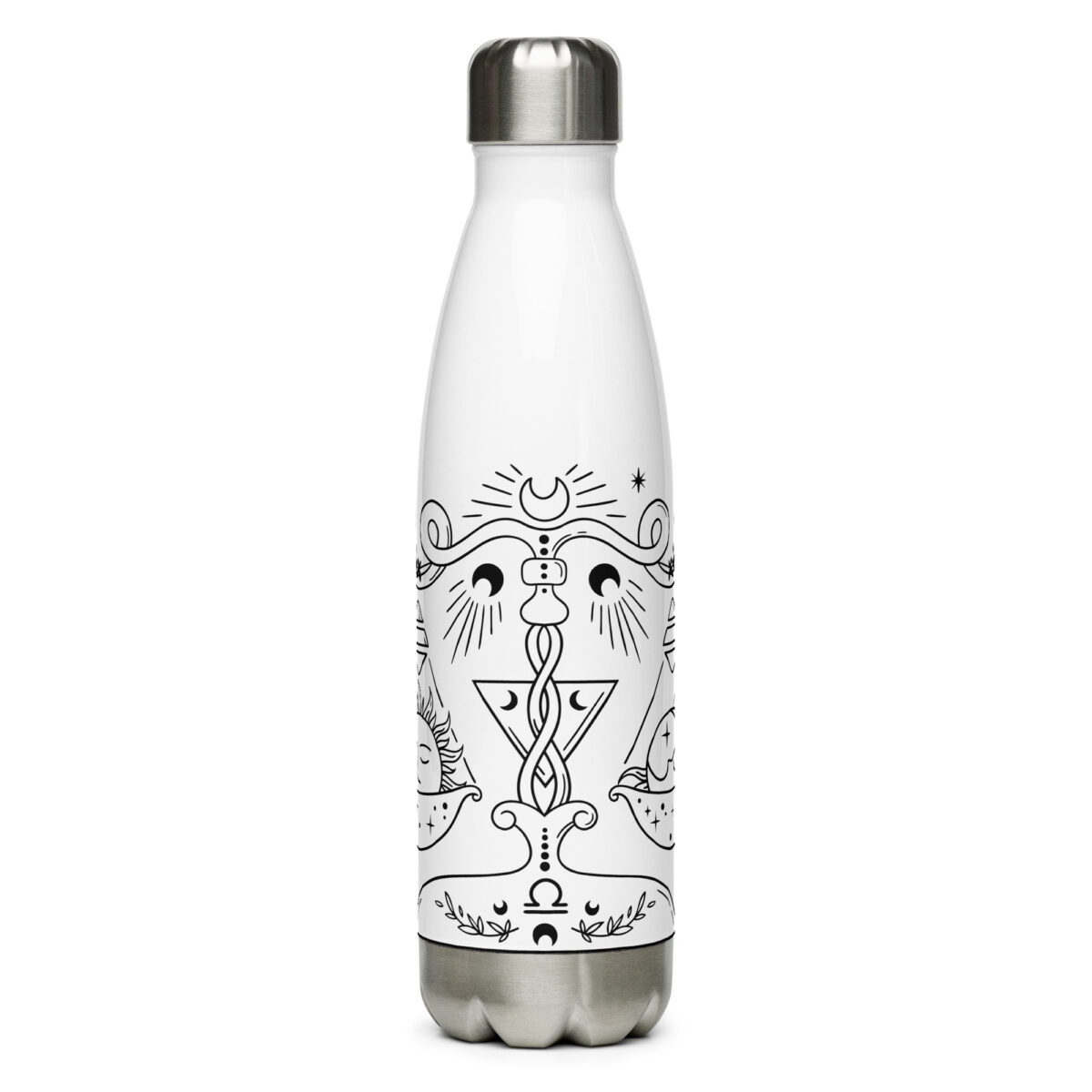 stainless steel water bottle white 17oz front 64ad49f9ab745