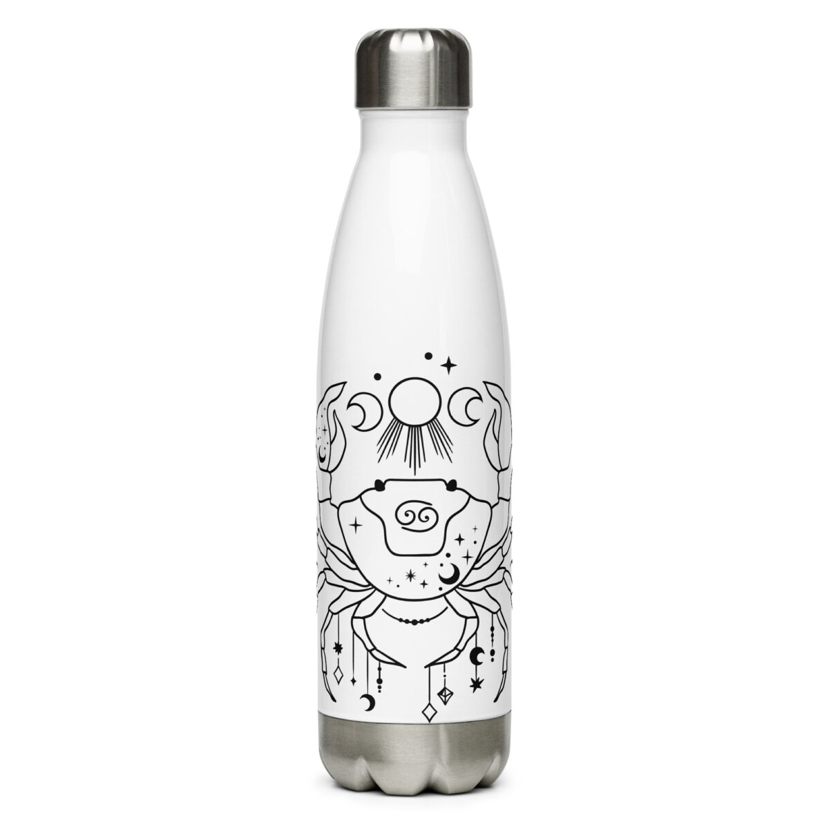 stainless steel water bottle white 17oz front 64ad4a98d6615