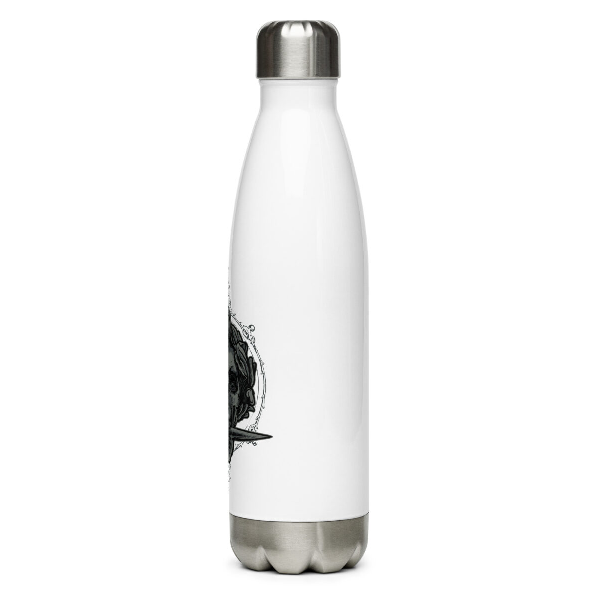 stainless steel water bottle white 17oz left 64a2fff20df05