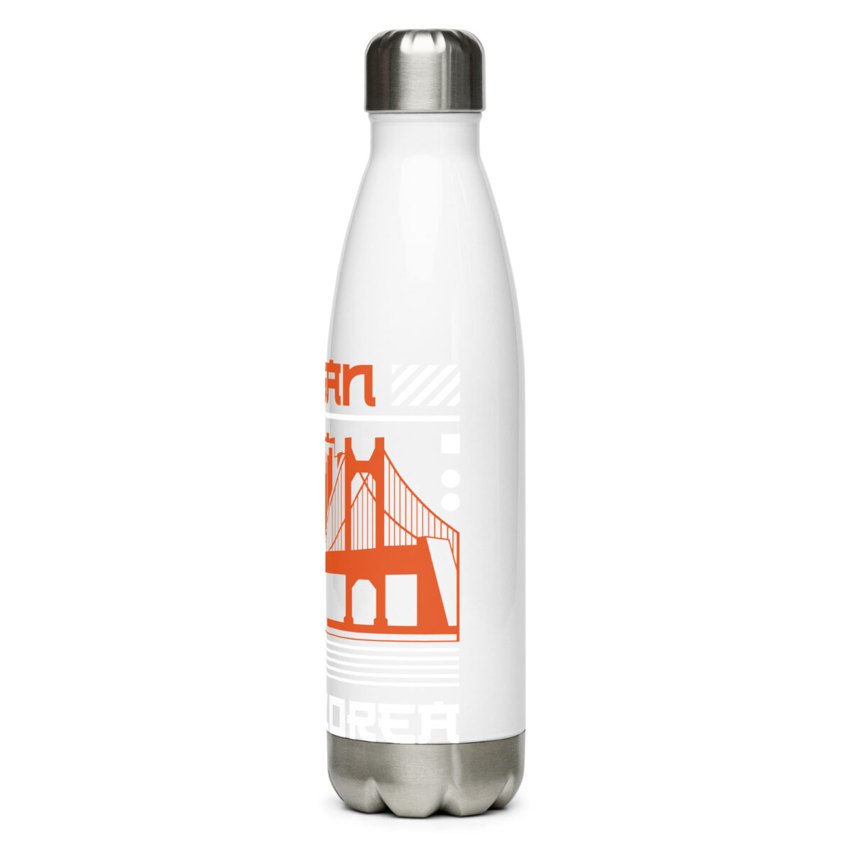 stainless steel water bottle white 17oz left 64a6aef437e5a