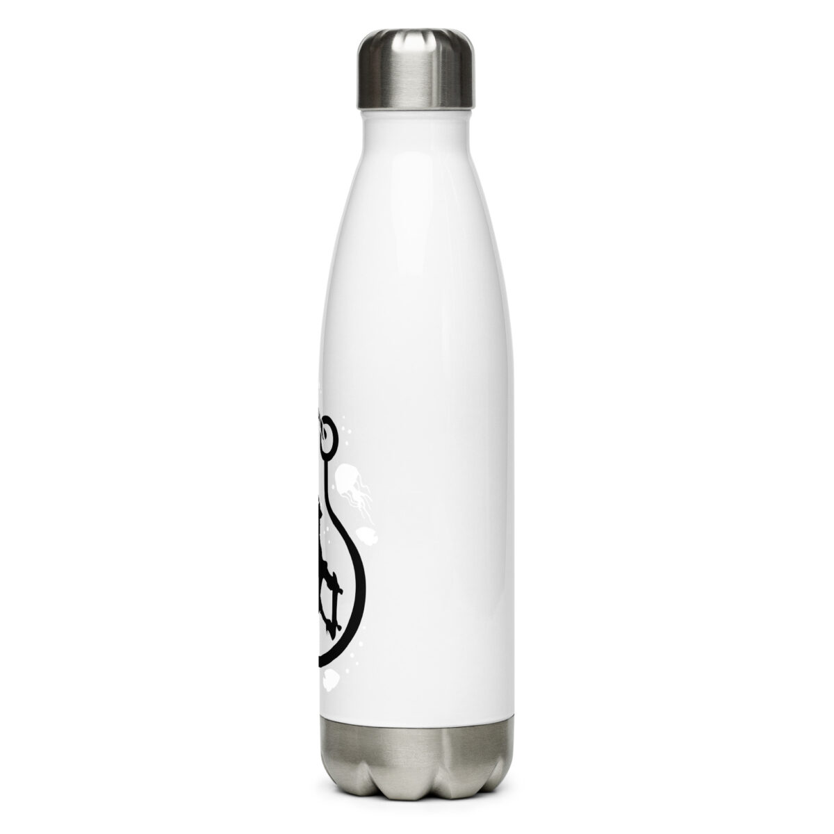 stainless steel water bottle white 17oz left 64abfad39749a