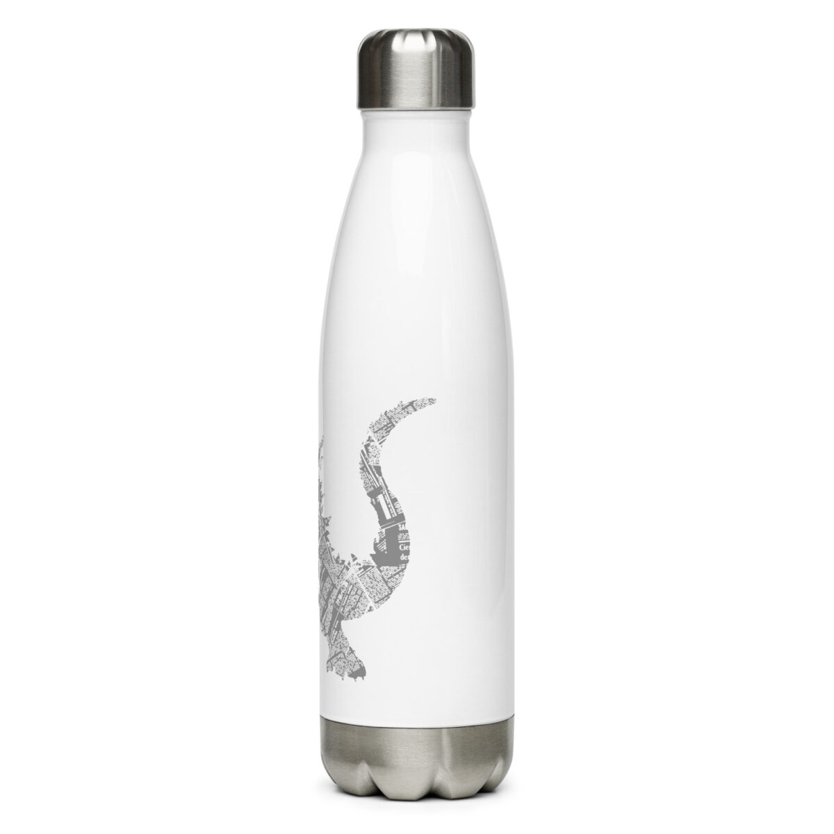 stainless steel water bottle white 17oz left 64ac046576712