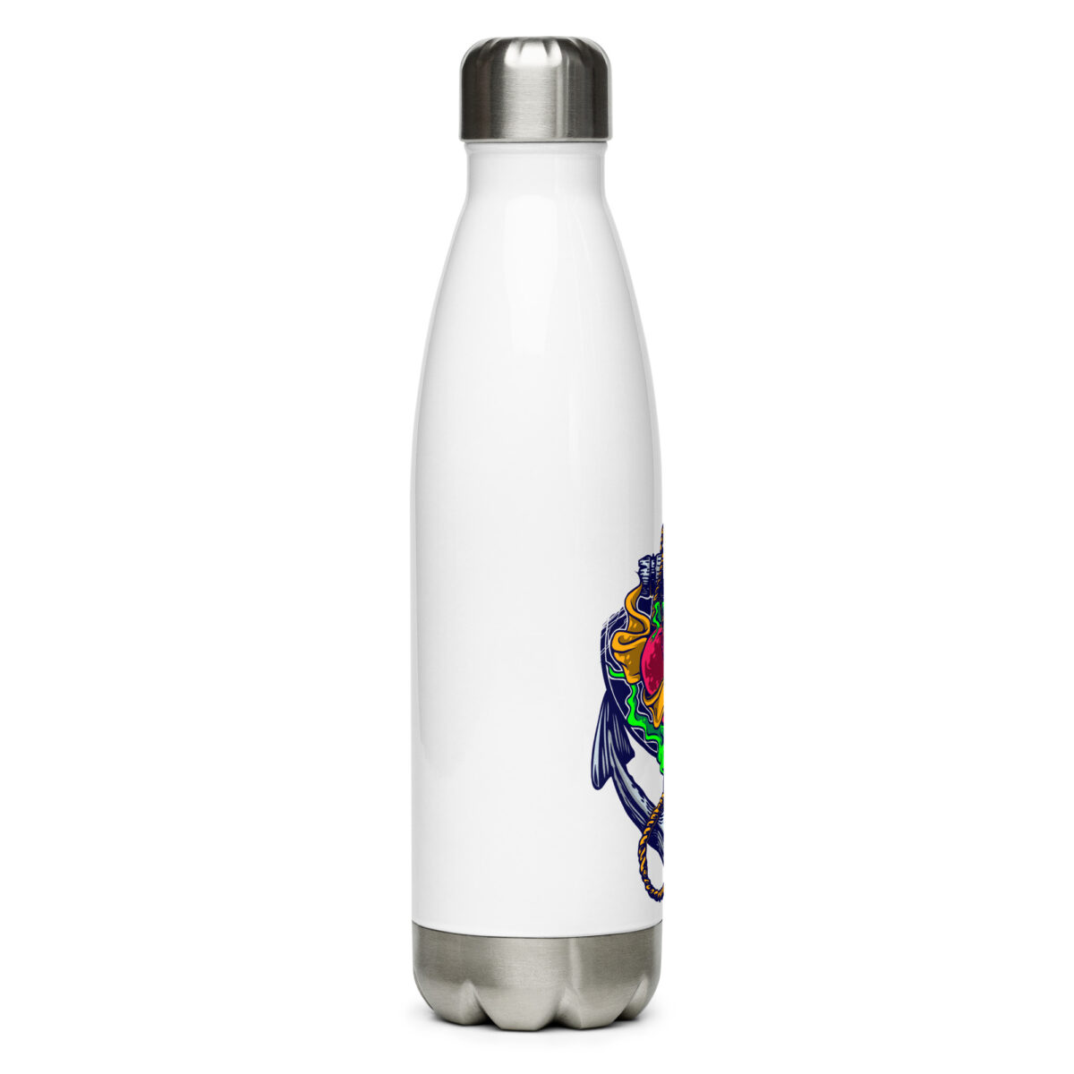 stainless steel water bottle white 17oz right 64a2f3b87b653