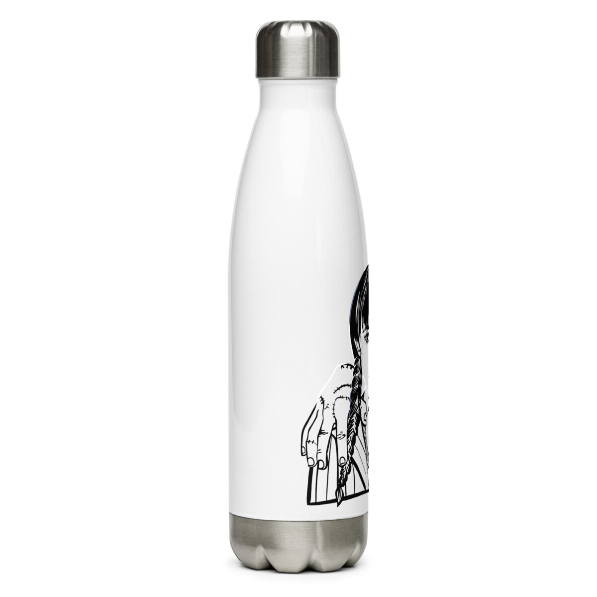 stainless steel water bottle white 17oz right 64a3034ea593b