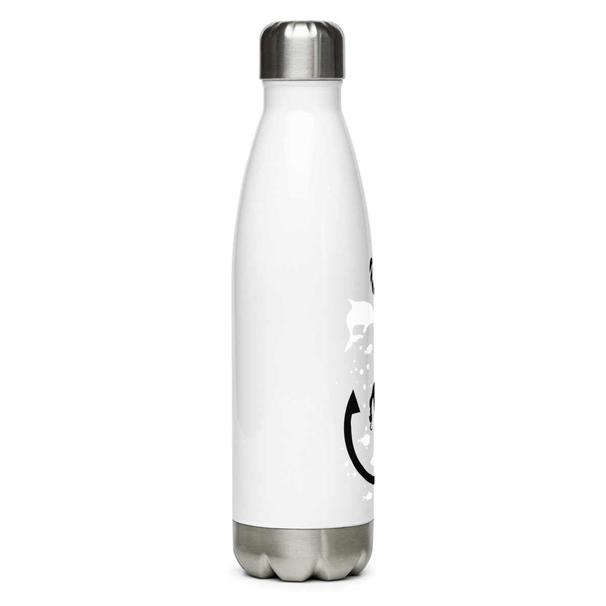 stainless steel water bottle white 17oz right 64abfad397419